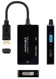 Adaptador Nanocable DisplayPort > HDMI / DVI / VGA 20 CM Preto image number null