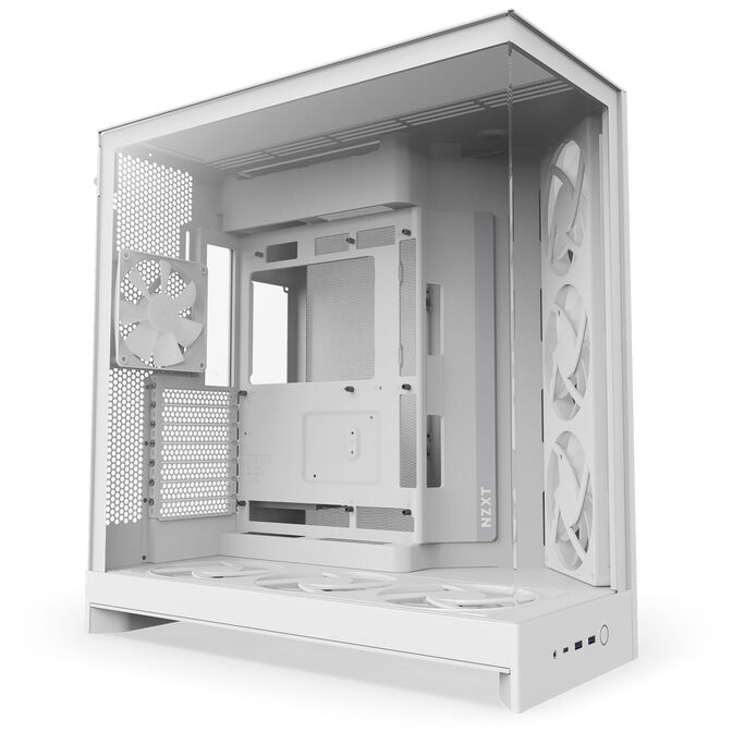 Caixa E-ATX NZXT H9 Flow RGB+ Branca (2025) Vidro Temperado image number 2