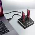 CLONE DUAL SDD Dock Station AXAGON ADSA-M2C USB-C 3.2 Gen2 - 2x NVMe image number null