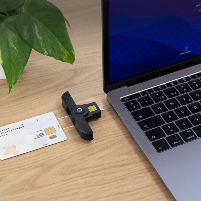Leitor de Cart&otilde;es DNIE Tooq USB-C 2.0, Preto image number 3