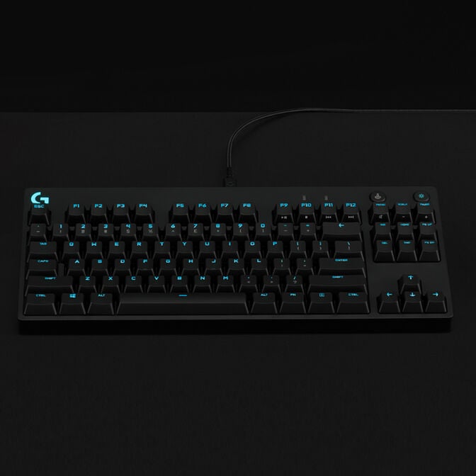 Teclado Logitech G PRO RGB Lightsync GX Blue Clicky Preto (US) image number 2