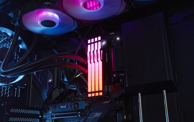 Kingston Kit 64GB (2 x 32GB) DDR5 6400MHz FURY Beast RGB EXPO Preto CL32 image number 9