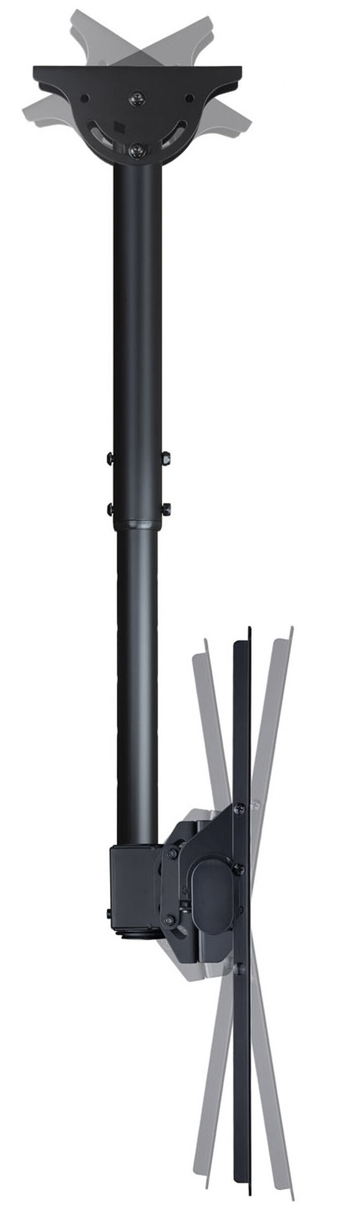 Suporte de Tecto Tooq Tilt Girat&oacute;rio e Extens&iacute;vel 37" a 70" Max. 50kg Preto image number 3