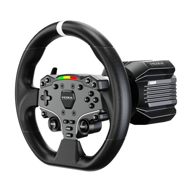 Conjunto MOZA Racing R5 Pro ( Base Volante Direct Drive R5 Pro + Volante ES + Pedais SR-P Lite2 + Suporte de Mesa R5) image number 2