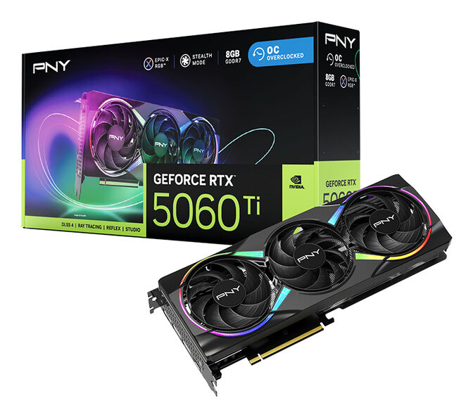 Gr&aacute;fica PNY GeForce&reg; RTX 5060 Ti Gaming RGB Triple Fan OC 8GB GDDR7 DLSS4 image number 9