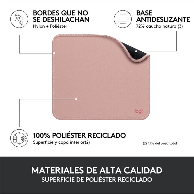 Tapete Logitech Mouse Pad Studio Series Rosa Escuro image number 5