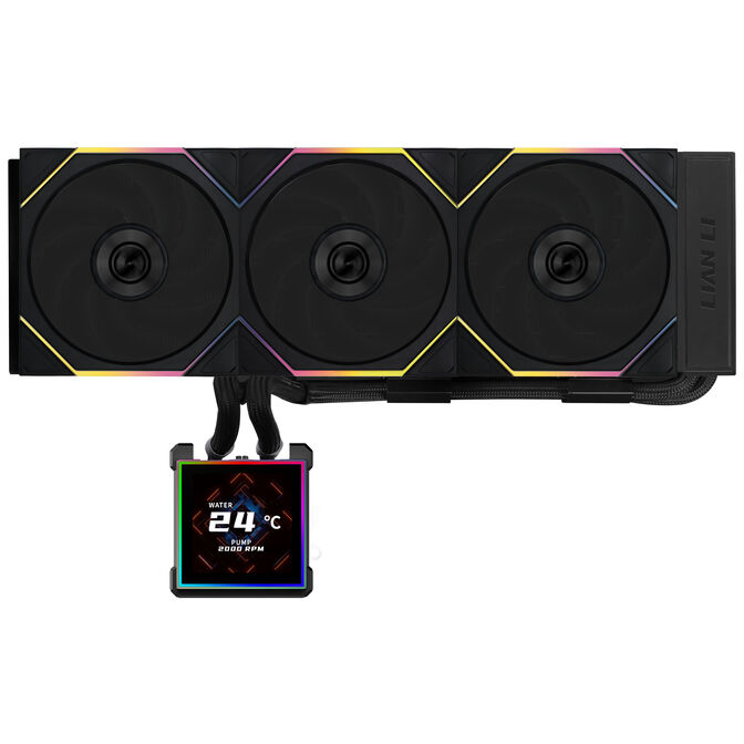 Water Cooler CPU AIO Lian Li HydroShift II LCD-S 360TL FLEX Wireless Preto - 360mm image number 3