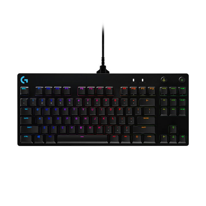 Teclado Logitech G PRO RGB Lightsync GX Blue Clicky Preto (US) image number 0