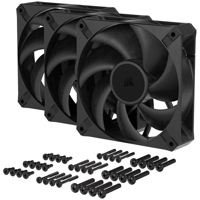 Ventoinha Corsair RS120 MAX 2000RPM PWM Preta 120mm (Pack 3) image number 11