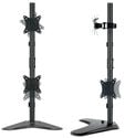 Suporte de Mesa Gaming Tabletop Tooq Duplo (Vertical) Tilt e Altura Ajust&aacute;vel 17" a 32" Max. 9kg Preto image number null