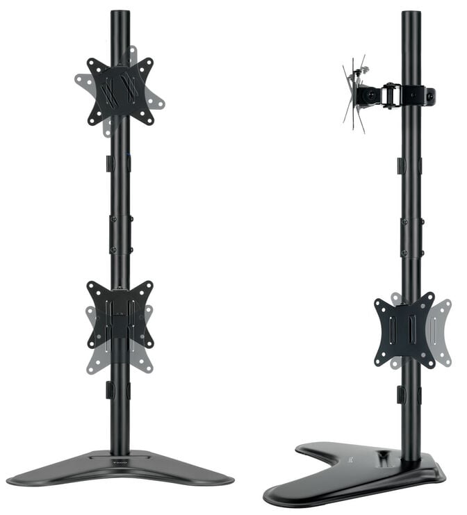 Suporte de Mesa Gaming Tabletop Tooq Duplo (Vertical) Tilt e Altura Ajust&aacute;vel 17" a 32" Max. 9kg Preto image number 1