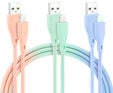Cabos Lightning Nanocable Lightning > USB A/M 1M (Pack 3 Rosa, Azul e Verde) image number null