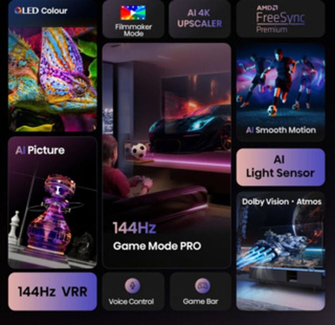Televis&atilde;o Hisense 43E7Q PRO 43" QLED UltraHD 4K VIDAA image number 11