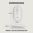 Rato Logitech Pebble 2 M350s Bluetooth Branco image number null