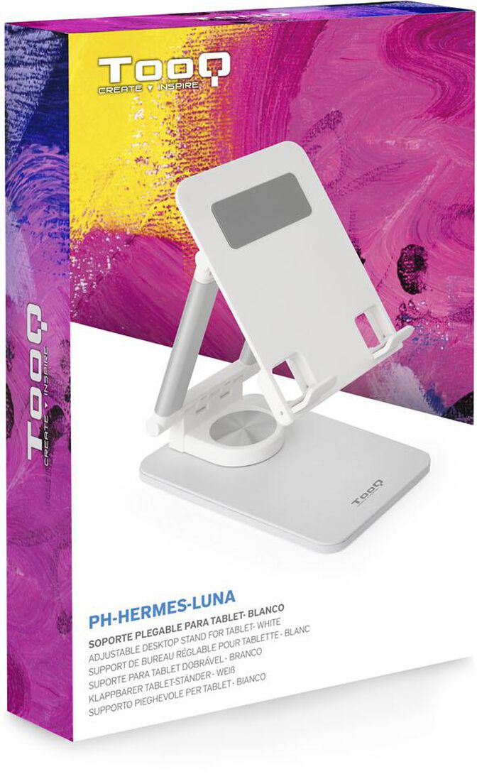 Suporte de Mesa Tooq Rotativo Ajust&aacute;vel p/ Tablet Max. 13" Branco image number 3