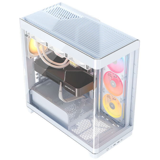 Caixa E-ATX Corsair 4500X LX-R RGB Branca Vidro Temperado image number 3