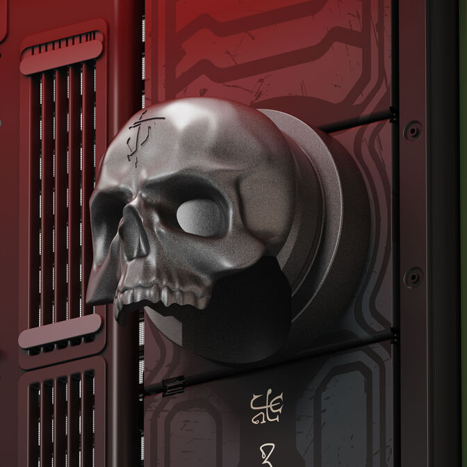 Caixa ATX HAVN HS 420 Base Preto DOOM The Dark Ages Limited Edition image number 14