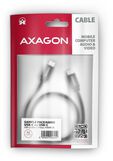Cabo de carregamento AXAGON BUCM-CM10AB USB-C  <-> USB-C 2.0, 1m, PD 60W, 3A, ALU, braid, Preto image number null