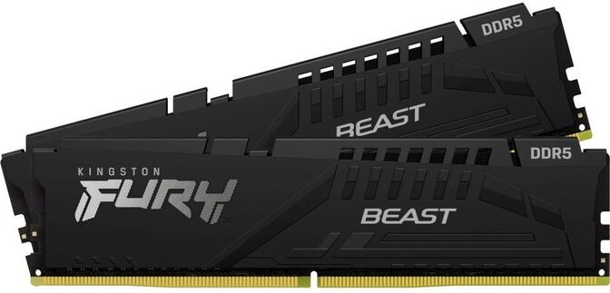 Kingston Kit 32GB (2 x 16GB) DDR5 6000MHz FURY Beast Preto CL30 image number 3