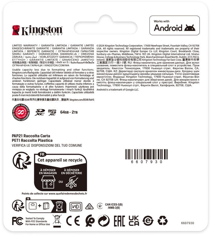 Cart&atilde;o Kingston Canvas Select Plus Gen3 150MB/s MicroSDHC UHS-I A1 256GB image number 5