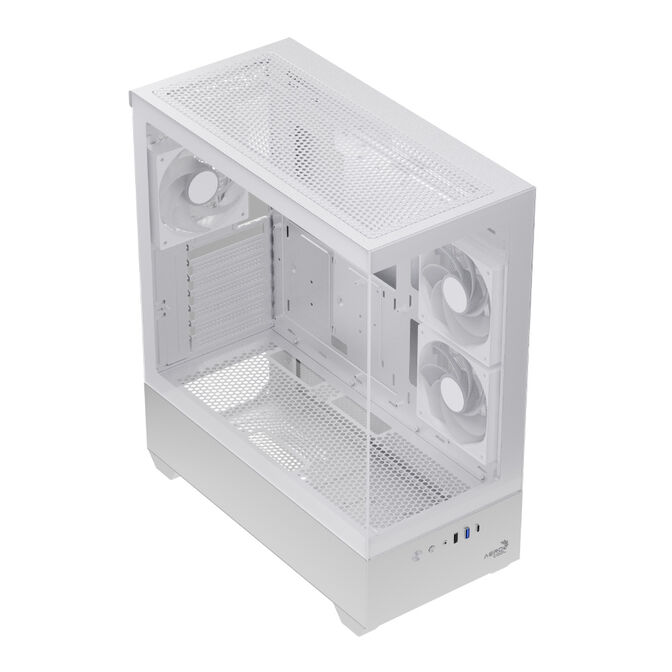 Caixa ATX Aerocool P500D Digi ARGB Vidro Temperado Branco image number 1