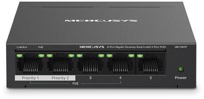 Switch SOHO Mercusys MS105GP 5 Portas Gigabit UnManaged PoE+ image number 0