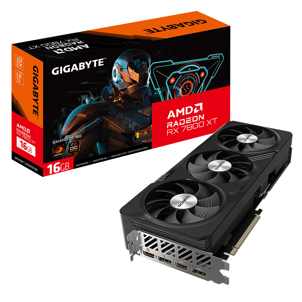 Gráfica Gigabyte Radeon RX 7800 XT Gaming OC 16GB GDDR6