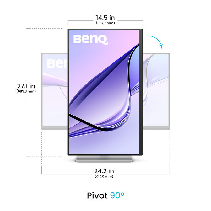 Monitor BenQ MacBook 27" MA270UP IPS 4K 60Hz P3 MacBook Pro e MacBook Air USB-C (90W) Display HDR400 image number 6