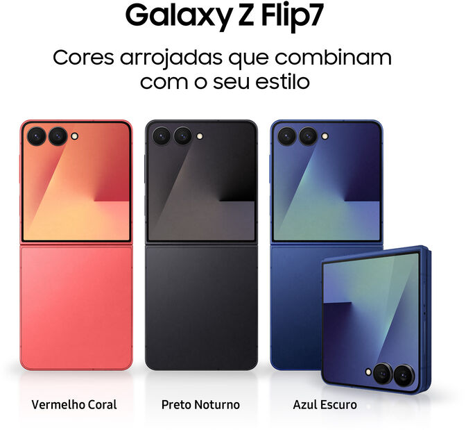 Smartphone Samsung Galaxy Z Flip 7 5G 6.9" (12 /512GB) 120Hz Vermelho Coral image number 1