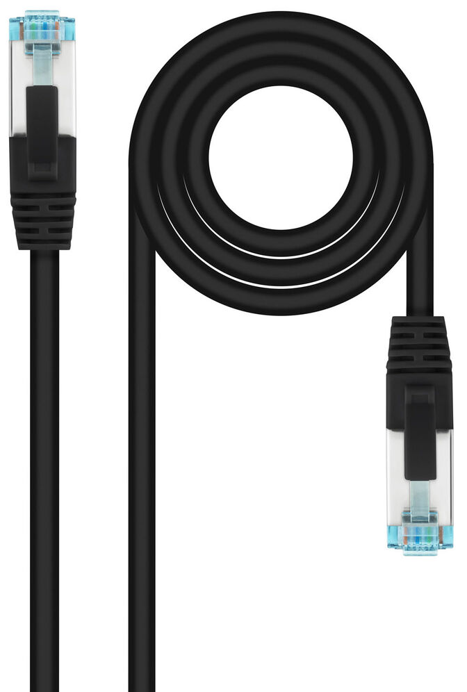 Cabo de Rede Nanocable RJ45 LSZH CAT.7 600MHZ SFTP AWG26 25CM Preto image number 0