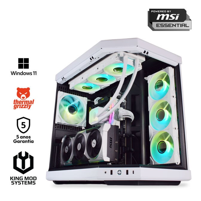 Computador King Mod Gamer-PC Ryzen 7 9800X3D 32GB DDR5 2TB RTX 5090 WiFi Bonus