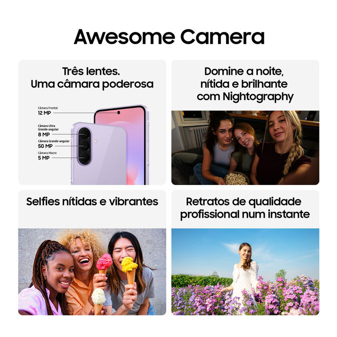 Smartphone Samsung Galaxy A37 5G 6.7" (6 / 128GB) 120Hz Cinzento image number 4