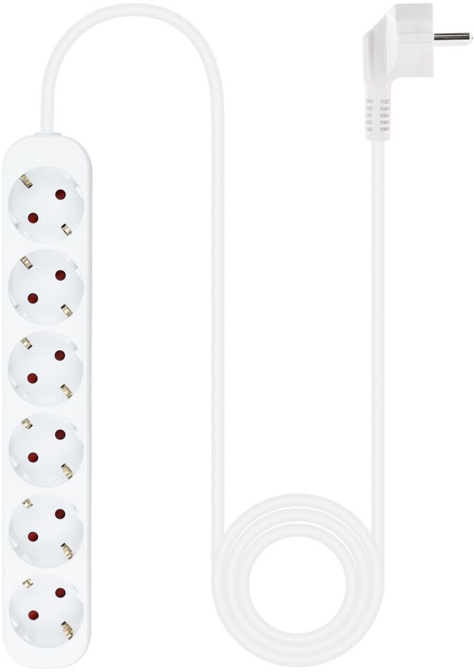 R&eacute;gua Nanocable 6 Tomadas 1.4 M Branco image number 1