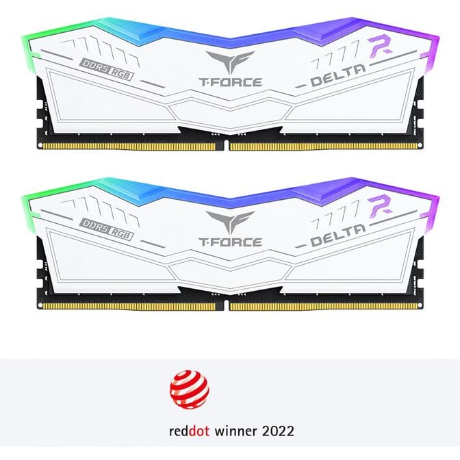 Team Group Kit 64GB (2 x 32GB) DDR5 6000MHz Delta RGB Branco CL30 image number 0