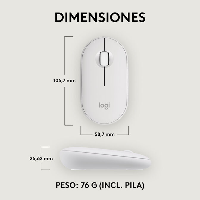 Rato Logitech Pebble 2 M350s Bluetooth Branco image number 17