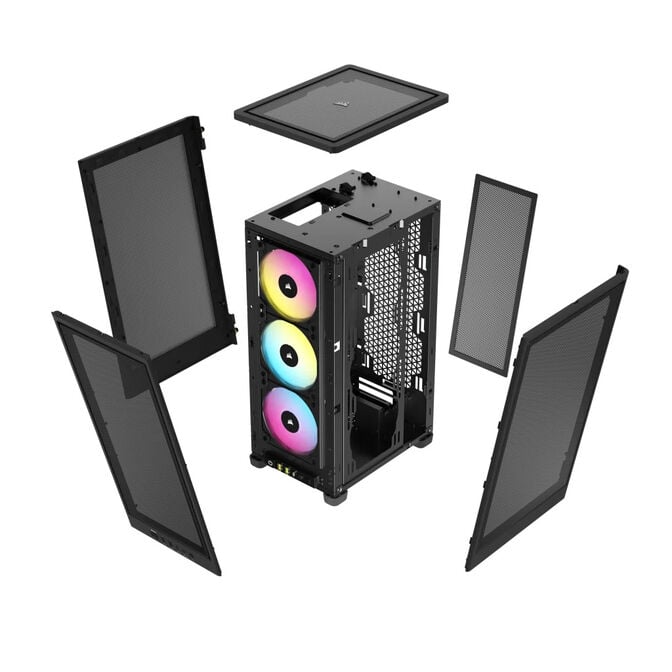 Caixa Mini-ITX Corsair iCUE 2000D RGB Airflow Preto image number 9