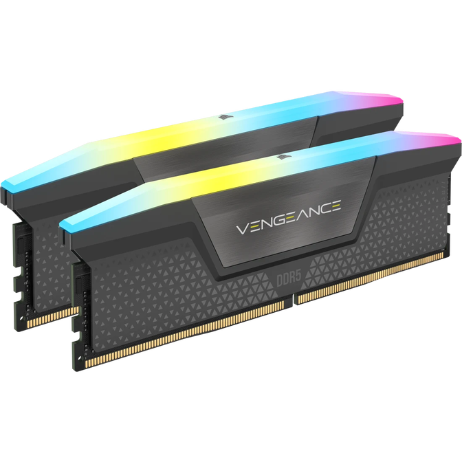 Corsair Kit 32GB (2 x 16GB) DDR5 6400MHz Vengeance RGB Black CL36 (AMD Expo/Intel XMP) image number 0