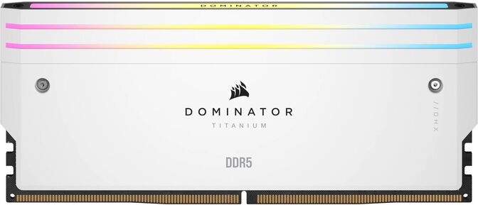 Corsair Kit 64GB (2 x 32GB) DDR5 6400MHz Dominator Titanium RGB White CL32 image number 3