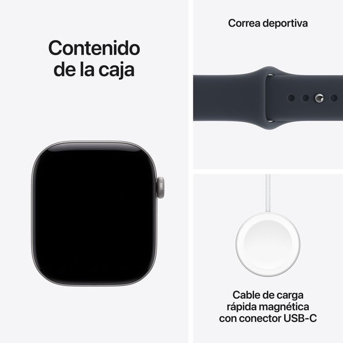 Smartwatch Apple Watch Series 12 GPS + Cellular 46mm Space Grey Aluminium Case with Navy Blue Sport Band - M/L image number 6