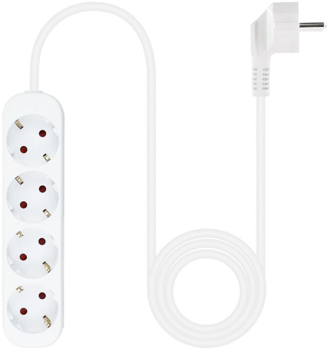 R&eacute;gua Nanocable 4 Tomadas 1.4 M Branco image number 1