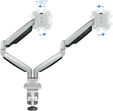 Suporte de Mesa Tooq Duplo Tilt e Girat&oacute;rio 13" a 32" Max. 9kg/Monitor Cinzento image number null