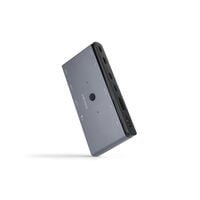 Switch Comutador KVM Nanocable 2xUSB-C para 3 &times; USB-A + 2 &times; USB-C Power Delivery (PD) + HDMI + DisplayPort + &aacute;udio