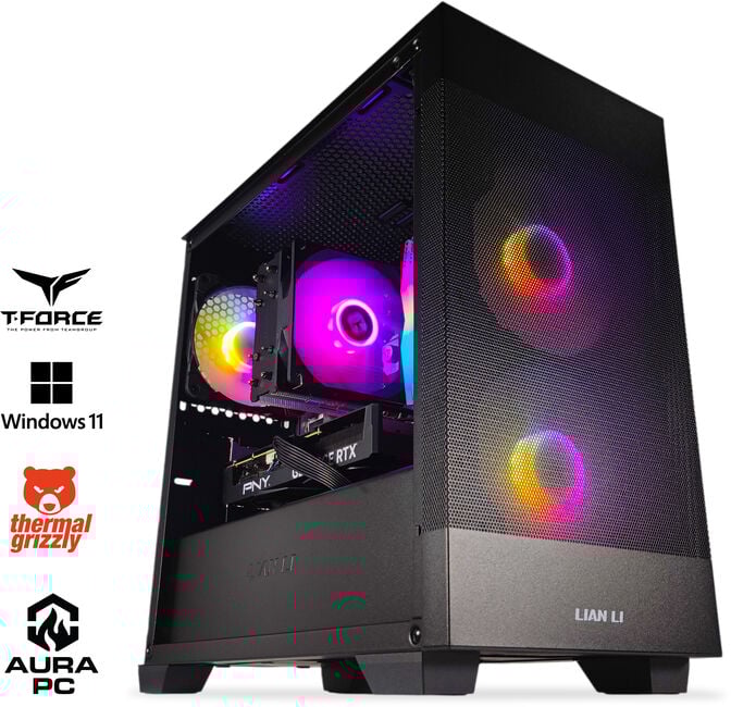 Computador AURA Gamer-PC Ryzen 7 5700X 32GB DDR4 1TB RTX 4060 Ti WiFi W11 Bonus