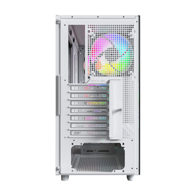 Caixa ATX Montech XR RGB Vidro Temperado Branco/Madeira image number 3