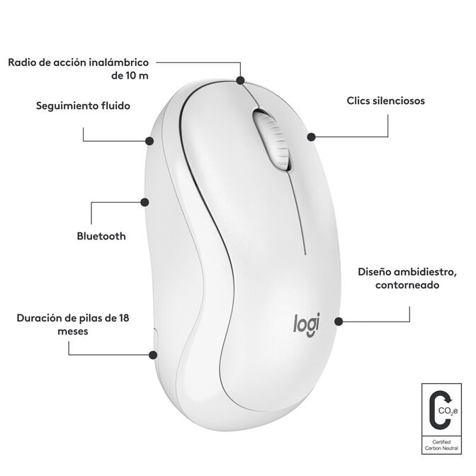 Rato Logitech M240 Silent Bluetooth Branco image number 13
