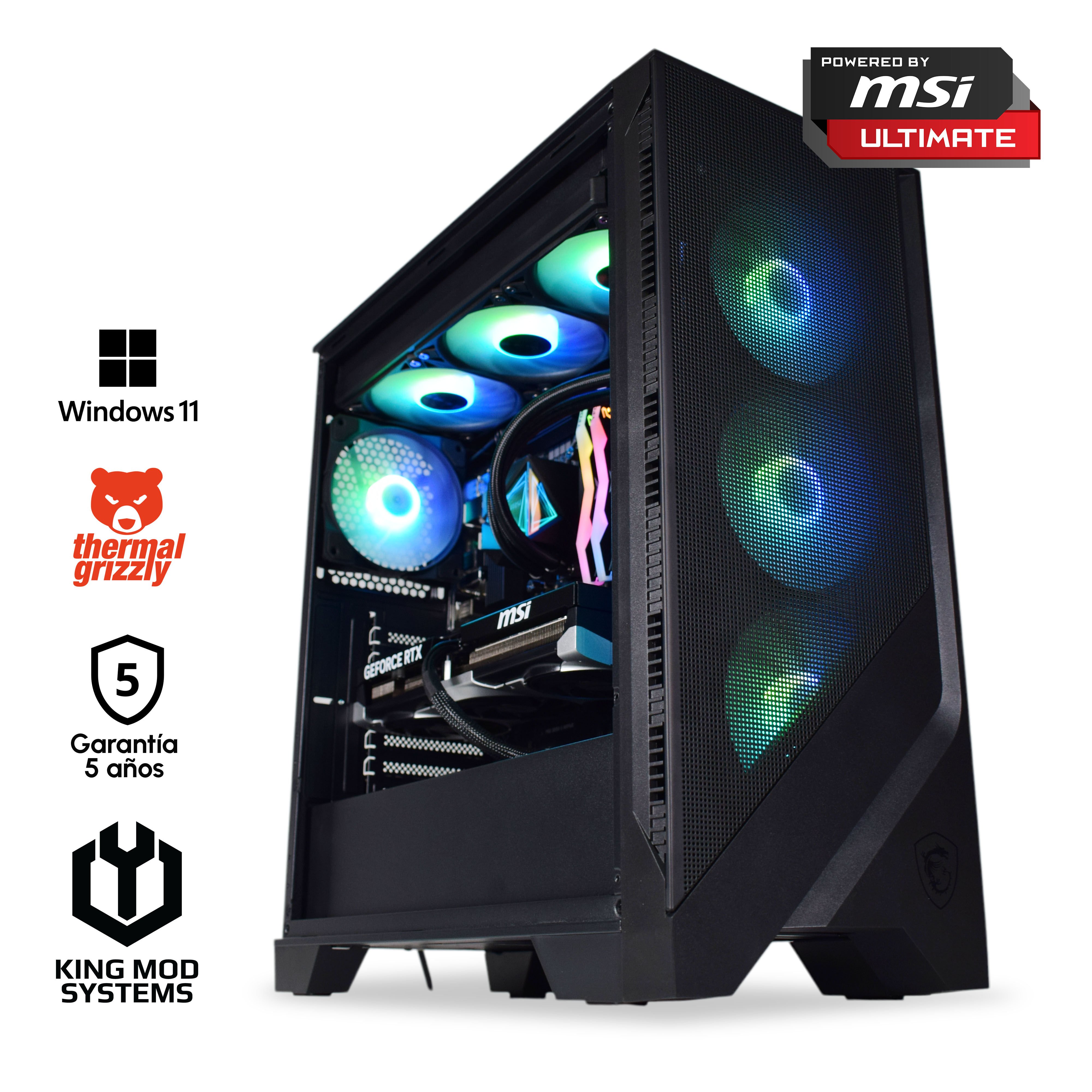 Computador King Mod Gamer-PC Powered by MSI Ryzen 7 9800X3D 32GB DDR5 2TB RTX 5080 WiFi W11