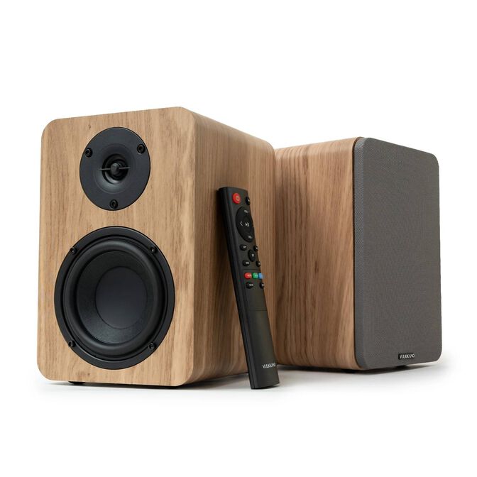 Colunas Hi-Fi Vulkkano A4 ARC MKII 40W Bluetooth HDMI ARC Castanhas image number 3