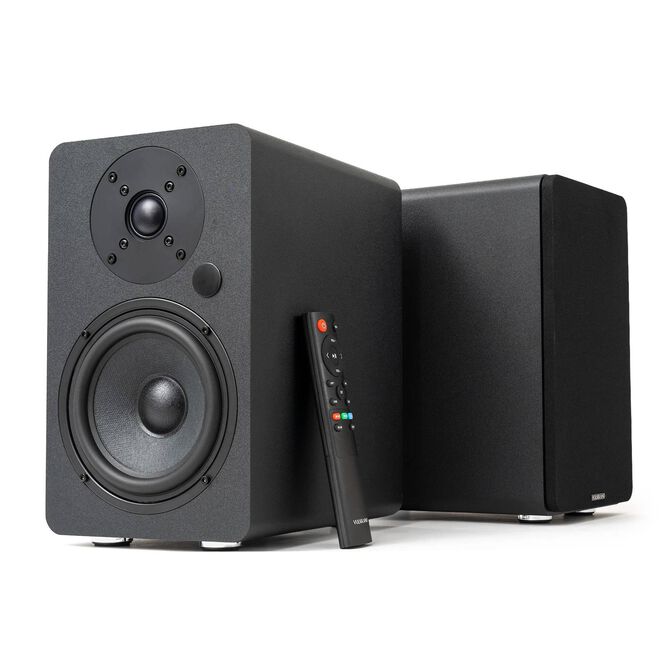 Colunas Hi-Fi Vulkkano A5 ARC MKII 50W Bluetooth HDMI ARC Pretas image number 4