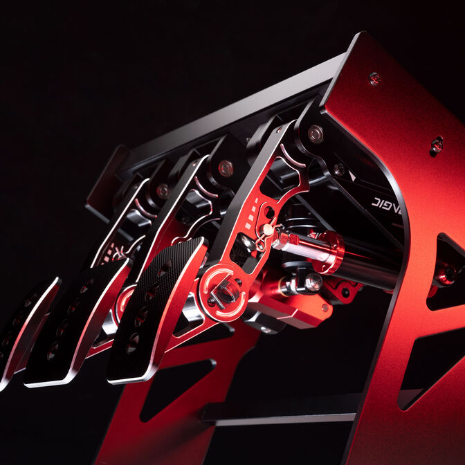 Pedais Hidr&aacute;ulicos Simagic P1000i-RS - 3 Pedais - Invertidos -  Loadcell 100Kg image number 4