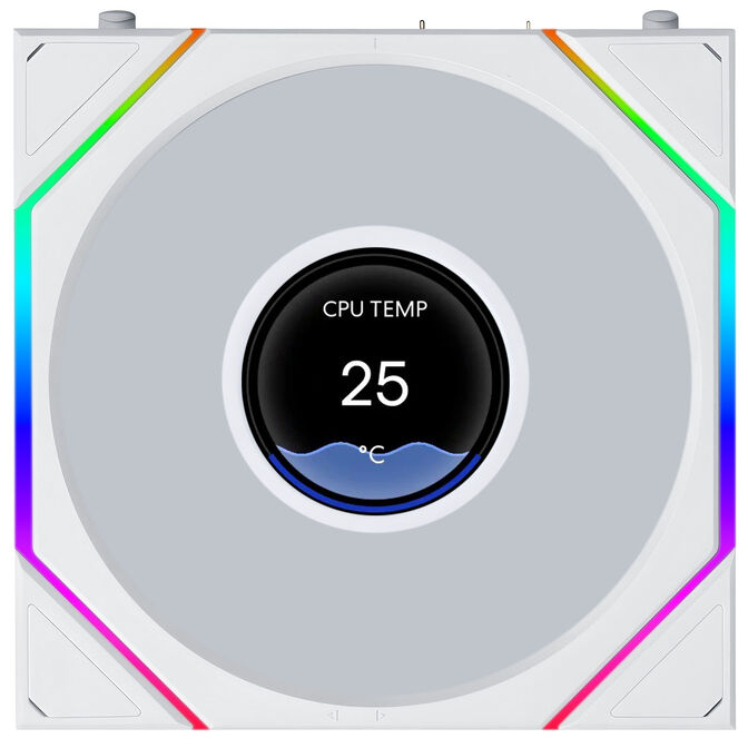 Ventoinha Lian Li UNI FAN TL120 LCD FLEX Wireless Reverse Blade Branco 120mm (Pack 3) image number 6